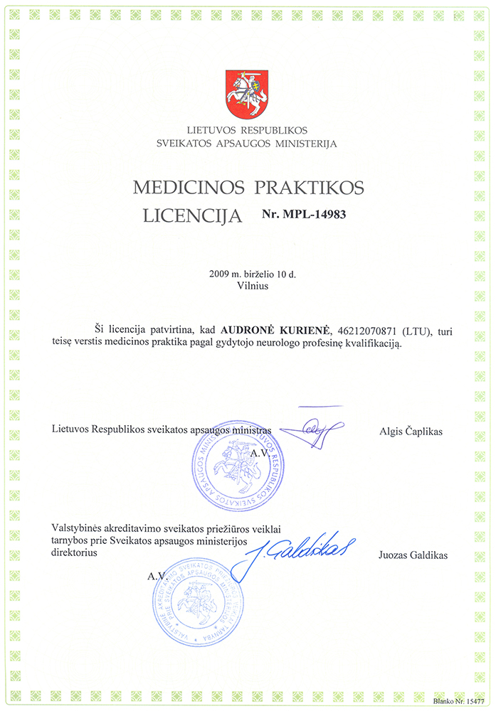 praktikos licencija